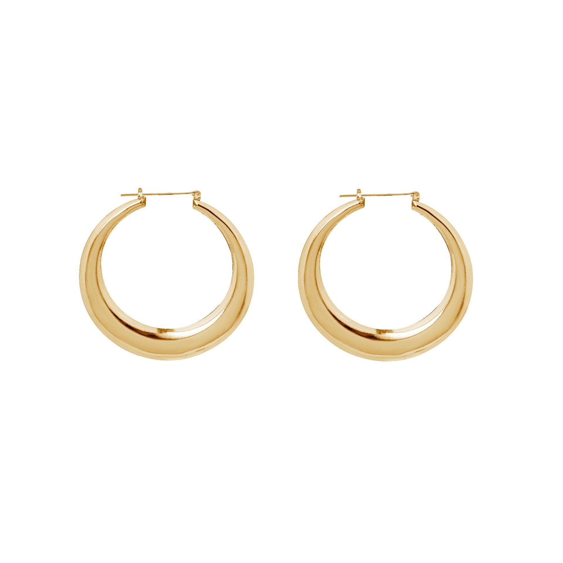 Sculpted Bamboo Hoop Earrings product image