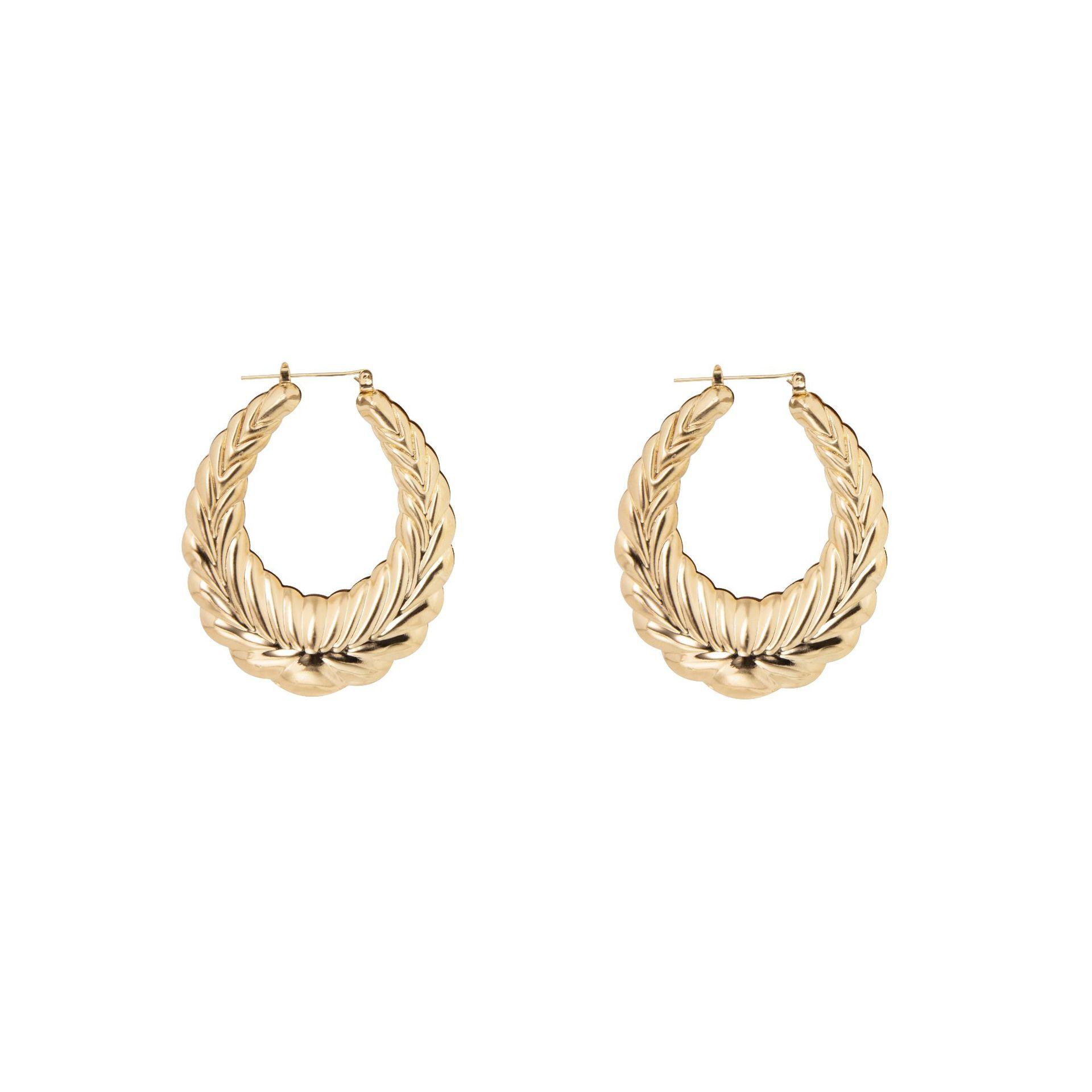 Bamboo Hoop Earrings product image